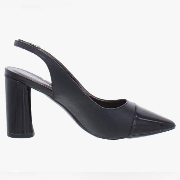 NIB David Tate Women’s Genesis Slingback Pointy Toe Heel in Black Sz 9M - Picture 2 of 11
